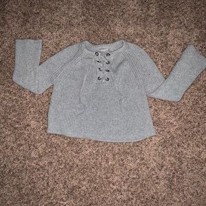 Crop top knitted sweater